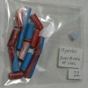 One-of-a-kind handmade/hand rolled paper beads/jewelry making/craft supplies/DIY